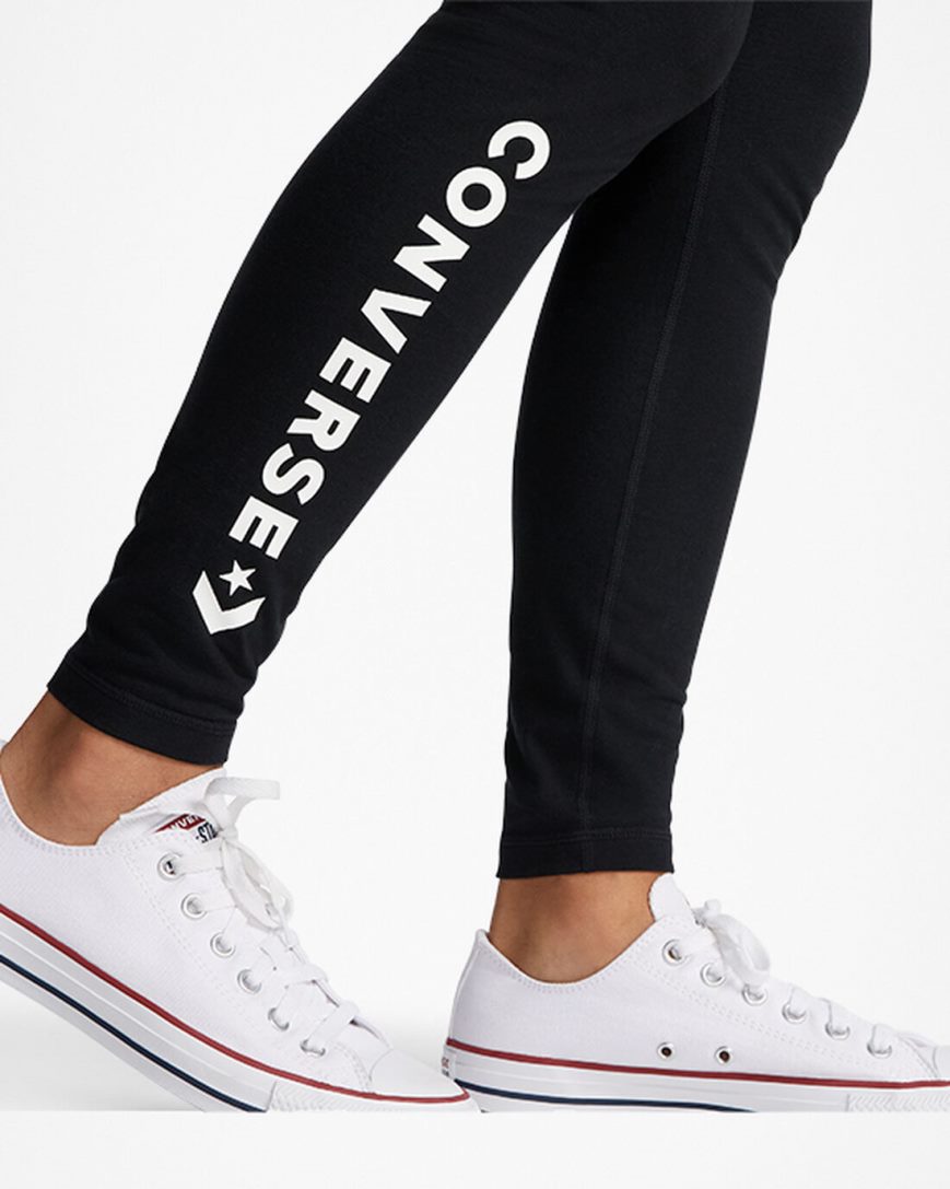 Dámské Legíny Converse Wordmark Černé | CZ UGTJ07